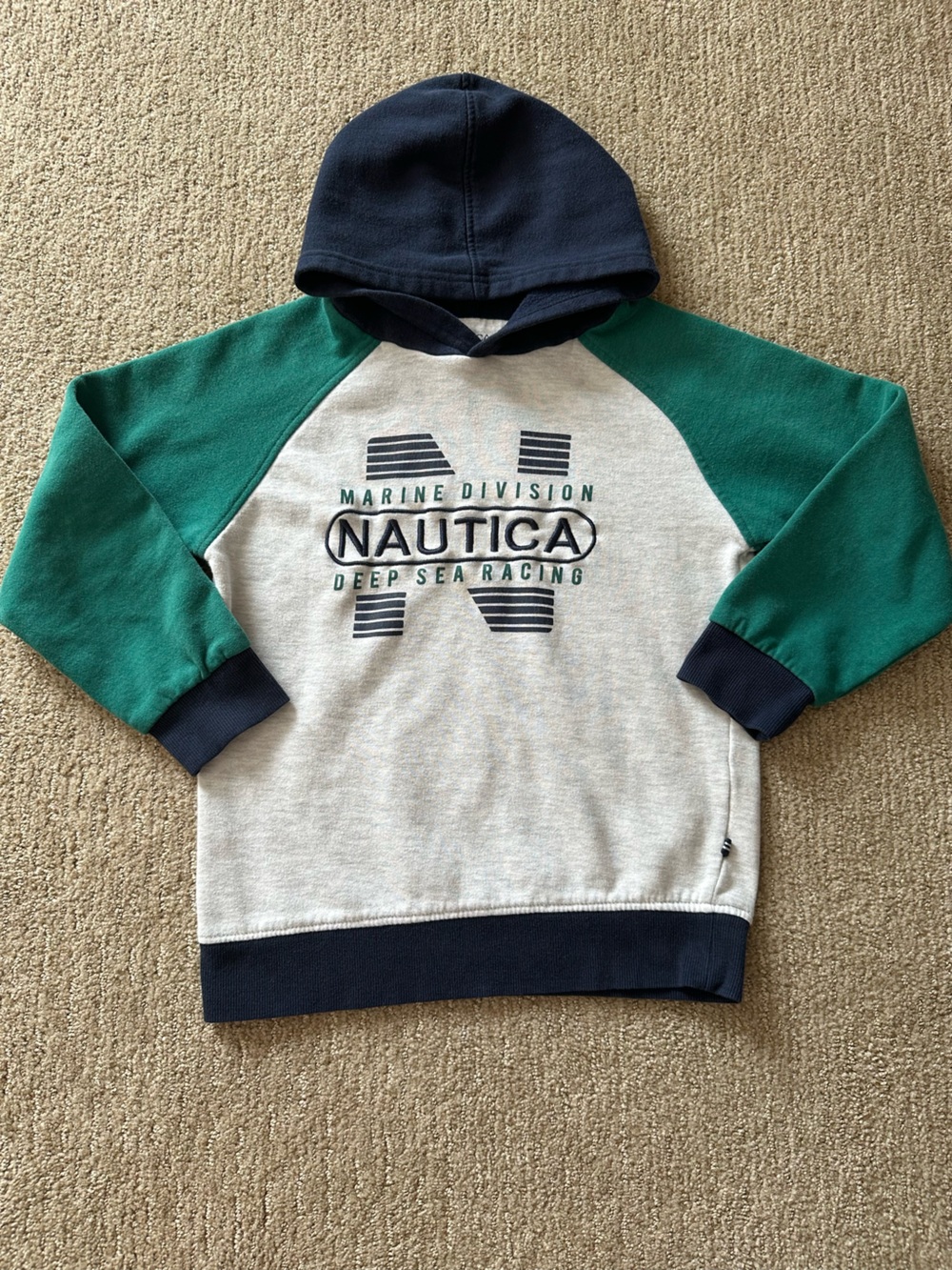 Kids Nautica Racing Pullover Hoodie with Marine Division Logo Size 8